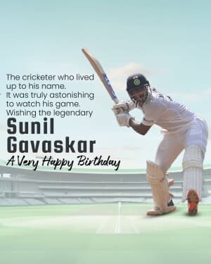 Sunil Gavaskar Birthday image