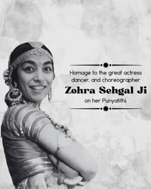 Zohra Sehgal Punyatithi image