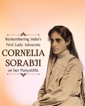 Cornelia Sorabji Punyatithi post
