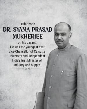 Syama Prasad Mukherjee JanmJayanti event poster