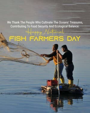 National Fish Farmers Day poster