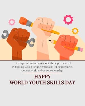 World Youth Skills Day whatsapp status poster