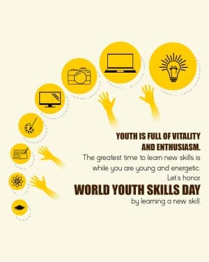 World Youth Skills Day event advertisement