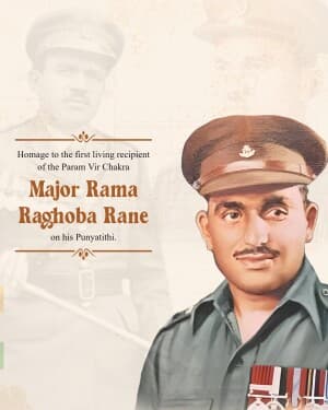 Major Rama Raghoba Rane Punyatithi graphic