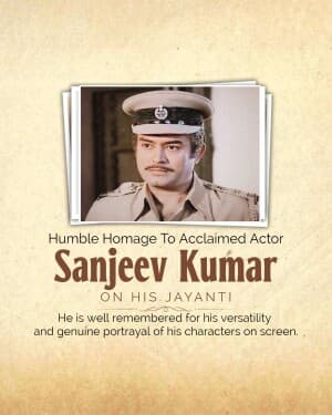Sanjeev Kumar Jayanti poster