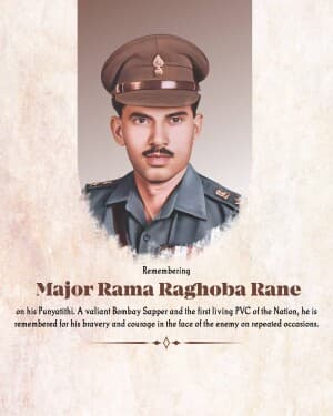 Major Rama Raghoba Rane Punyatithi illustration