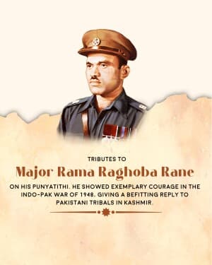 Major Rama Raghoba Rane Punyatithi event poster
