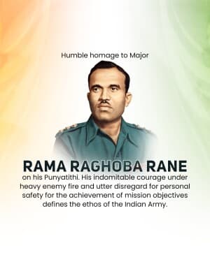 Major Rama Raghoba Rane Punyatithi banner