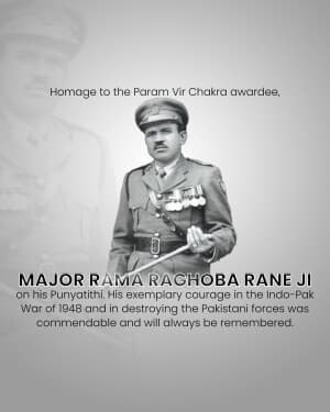 Major Rama Raghoba Rane Punyatithi post