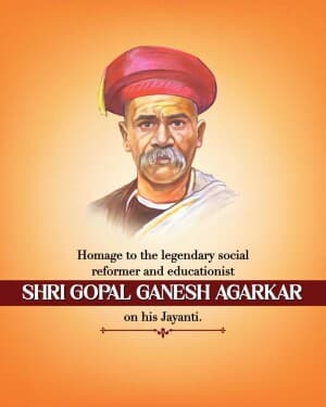 gopal ganesh agarkar Jayanti graphic