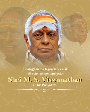 M. S. Viswanathan Punyatithi event poster