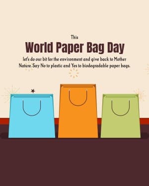 World Paper Bag Day banner