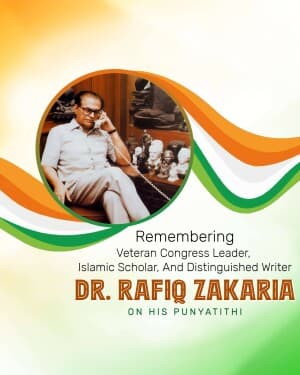 Dr. Rafiq Zakaria Ji Punyatithi post