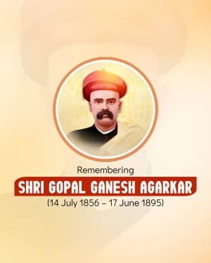 gopal ganesh agarkar Jayanti illustration