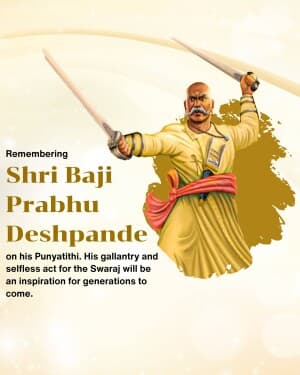 Baji Prabhu Deshpande Punyatithi graphic