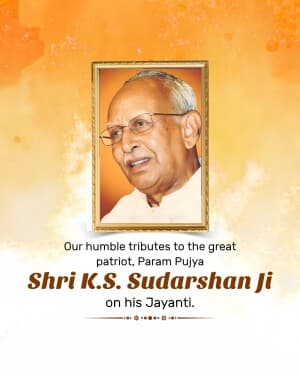 K. S. Sudarshan Janm Jayanti banner