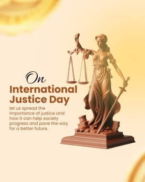 International Justice Day flyer