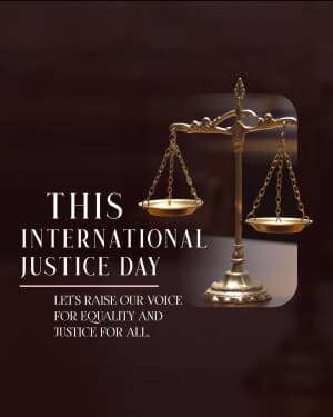 International Justice Day banner