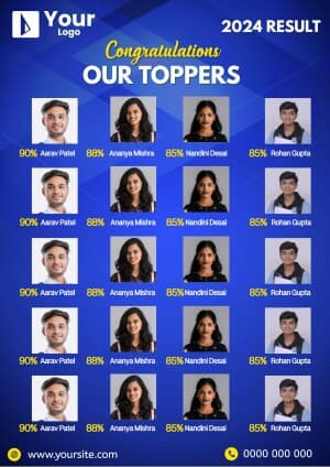 Our Toppers (A4) facebook template
