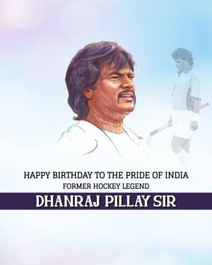Dhanraj Pillay Birthday image