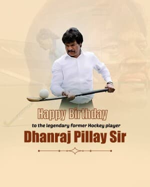 Dhanraj Pillay Birthday illustration