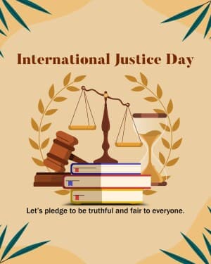 International Justice Day poster