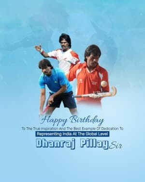Dhanraj Pillay Birthday post