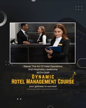 Hotel Management Course template