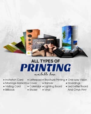 Printing marketing poster