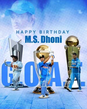 M.S. Dhoni  Birthday graphic