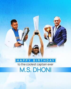 M.S. Dhoni  Birthday image