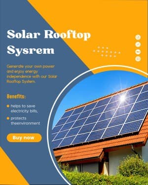 Solar Rooftop System business flyer