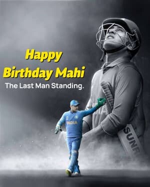 M.S. Dhoni  Birthday post