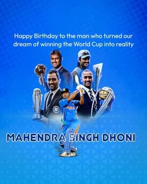 M.S. Dhoni  Birthday banner