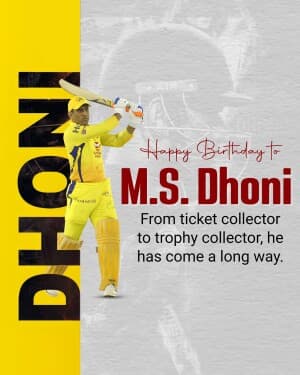 M.S. Dhoni  Birthday flyer