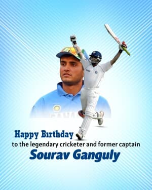 Sourav Ganguly Birthday banner