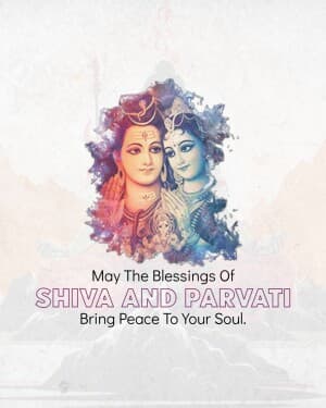 Shiv-Parvati greeting image