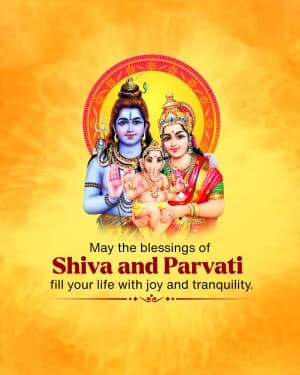 Shiv-Parvati whatsapp status poster