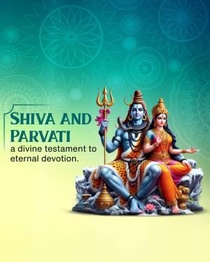 Shiv-Parvati creative image