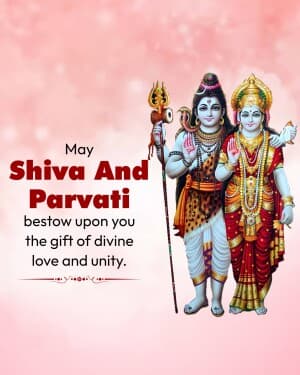 Shiv-Parvati advertisement banner