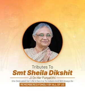 Sheila Dikshit Punyatithi graphic