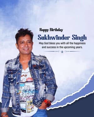 Sukhwinder Singh Birthday event poster