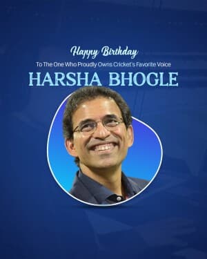 Harsha Bhogle Birthday flyer
