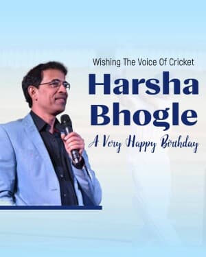 Harsha Bhogle Birthday image