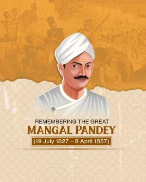 Mangal Pandey Jayanti illustration