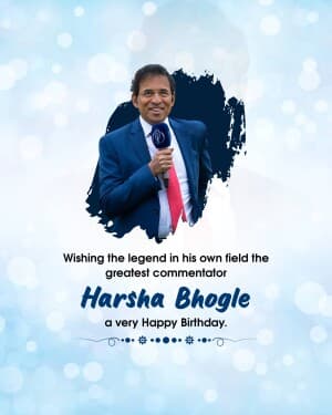 Harsha Bhogle Birthday banner