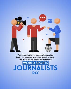 World Sports Journalists Day event poster