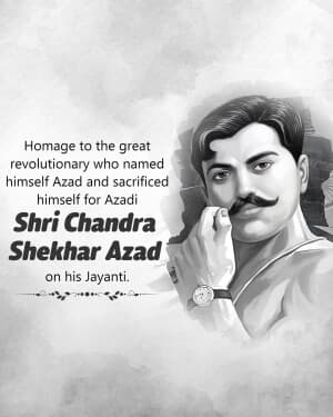 Chandra Shekhar Azad Jayanti graphic