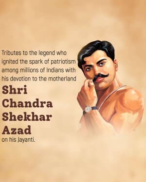 Chandra Shekhar Azad Jayanti flyer