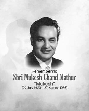 Shri Mukesh Chand Mathur Jayanti illustration